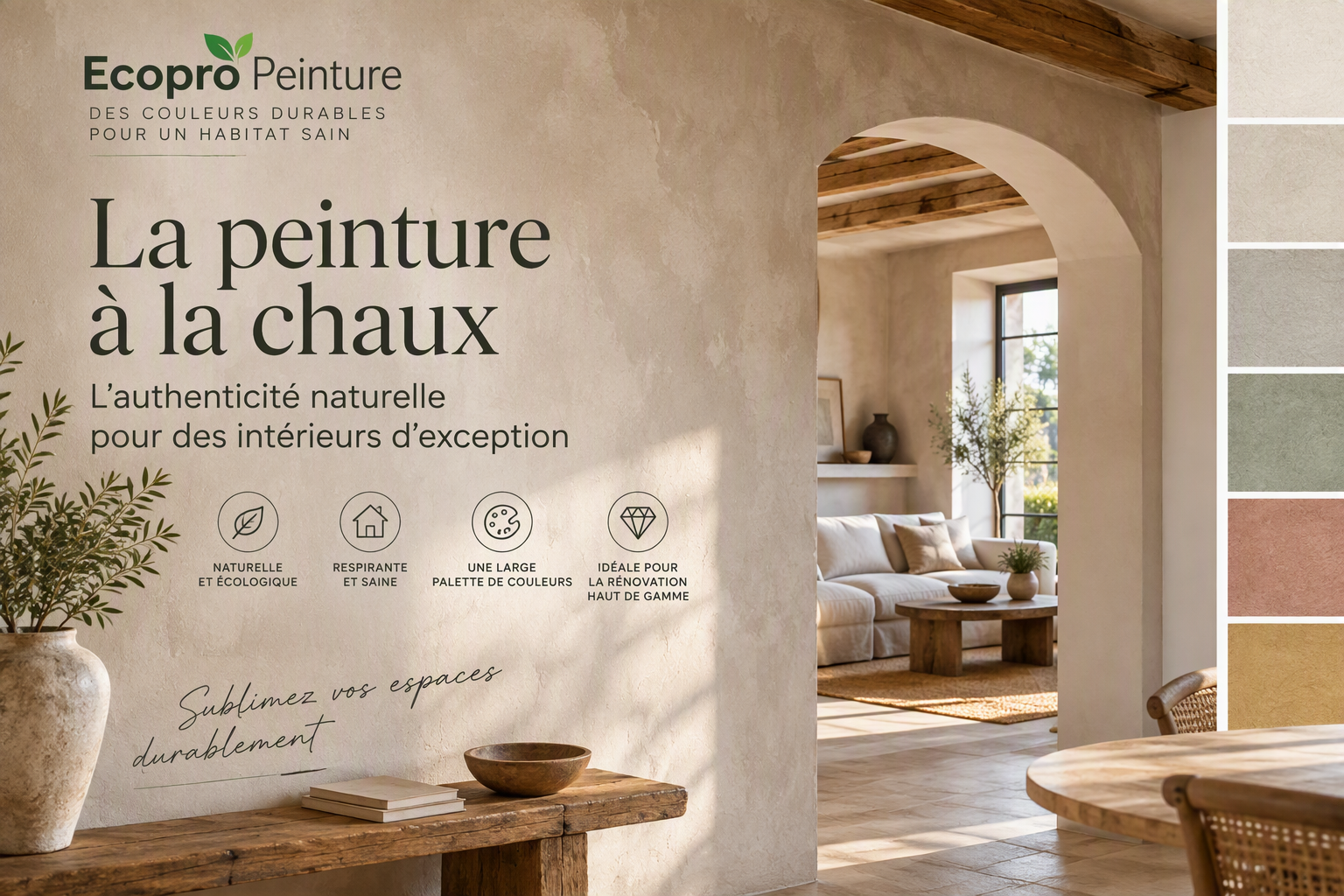 Peinture à la chaux : couleurs et finitions pour une rénovation haut de gamme